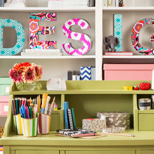 Colourful home office
