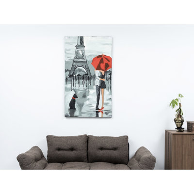 47 po x 19 po, peintures murales grises sur toile - Art décoratif d'automne peint à la main pour un frisson d'automne