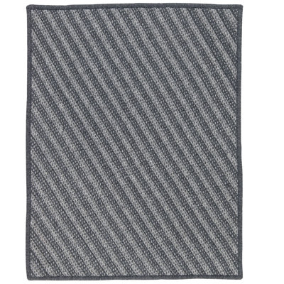 Tapis décoratif à motif géométrique gris anthracite Ommegang