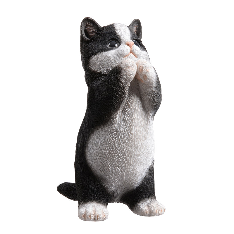 Animals Weather Resistant Polyresin Garden Statue, Black