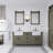 Paisley 72" Carrara White Marble Countertop Bath Vanity in Grizzle Gray with Faucet and Mirror