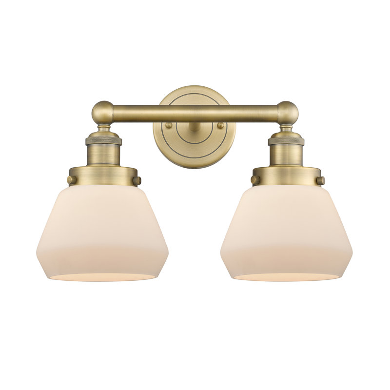 Rivka 2 - Light Dimmable Vanity Light, Matte White, Brushed Brass