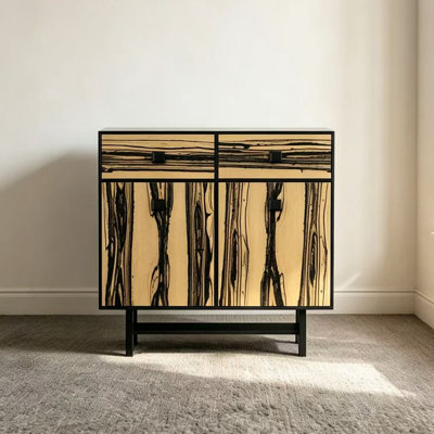 Medieval-style wood-grain storage side cabinet