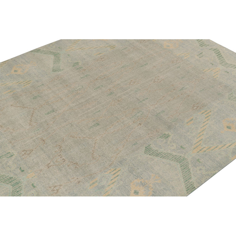 Distressed Homage Wool Geometric Area Rug, Rectangle 15' x 24'