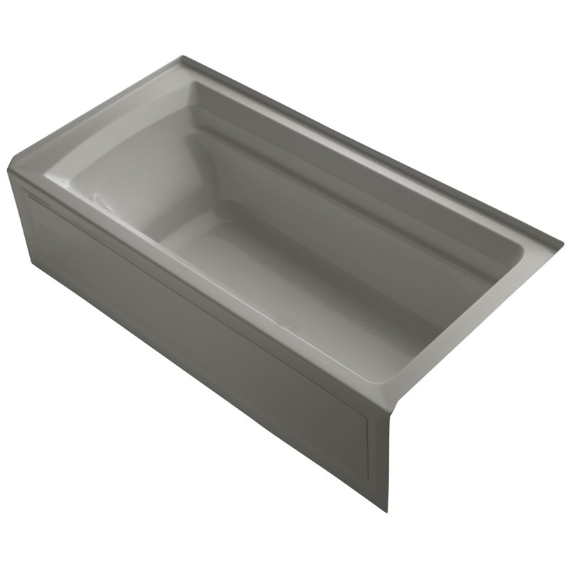 Archer 72" x 36" Soaking Bathtub, Cashmere, Right