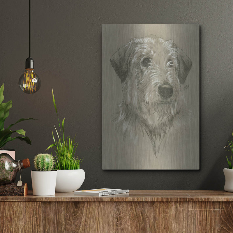 «Irish Wolfhound» par Barbara Keith, H 16 po x l 12 po
