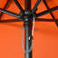 Aroche 2m Garden Parasol Umbrella w/ Aluminium Pole 6 Ribs Orange