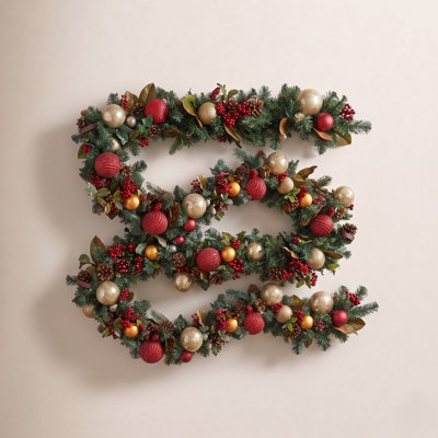 108" Pre-Lit Hydrangea Christmas Garland