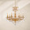 Milano 7 Light 27in x 28.5in Chandelier in Heirloom Gold with Clear Heritage Handcut Crystals