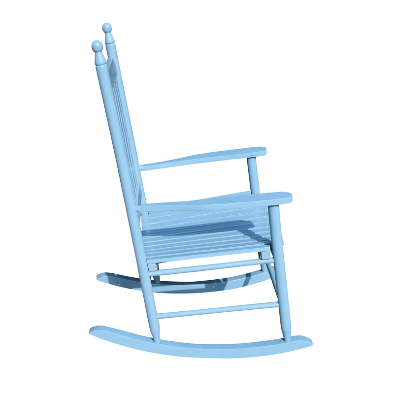 Chaise berçante en bois, Blue