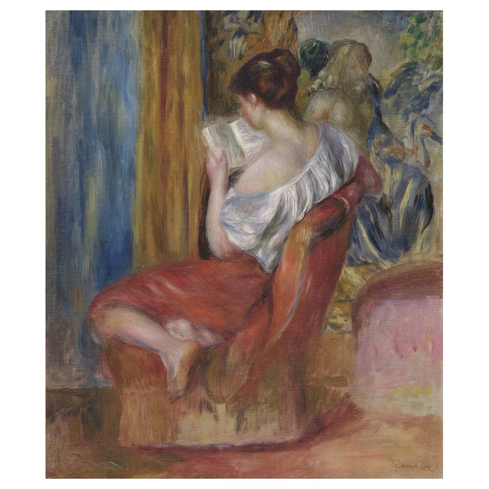 Leinwandbild Lesende Frau von Pierre Auguste Renoir