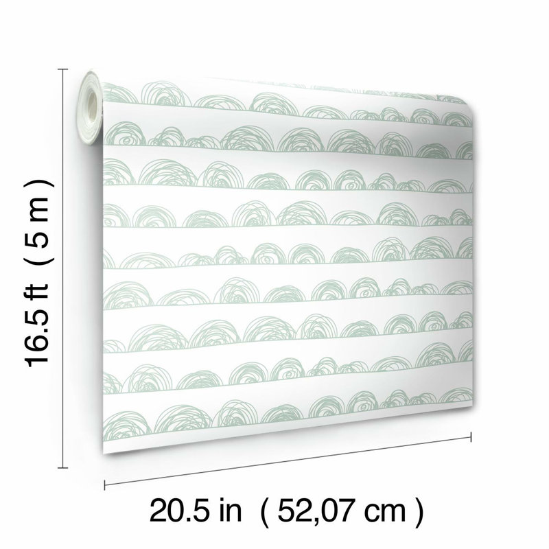 Rouleau de papier peint adhésif L 16,5 pi x l 20,5 po Jardena, Vert
