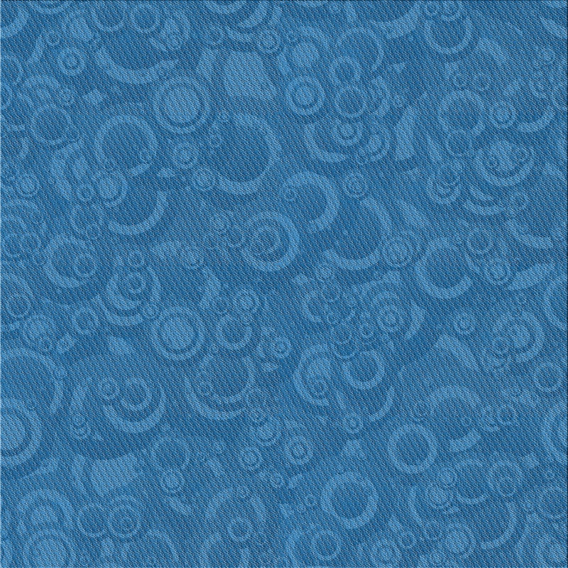 Tapis de zone bleue à motifs, Carré 3 pi