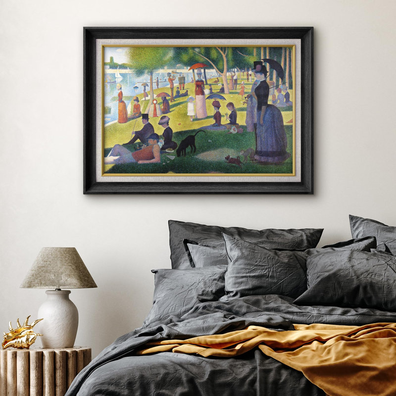 Famous Artwork " La Grande Jatte By George Seurat ", Black Framed, No Mat