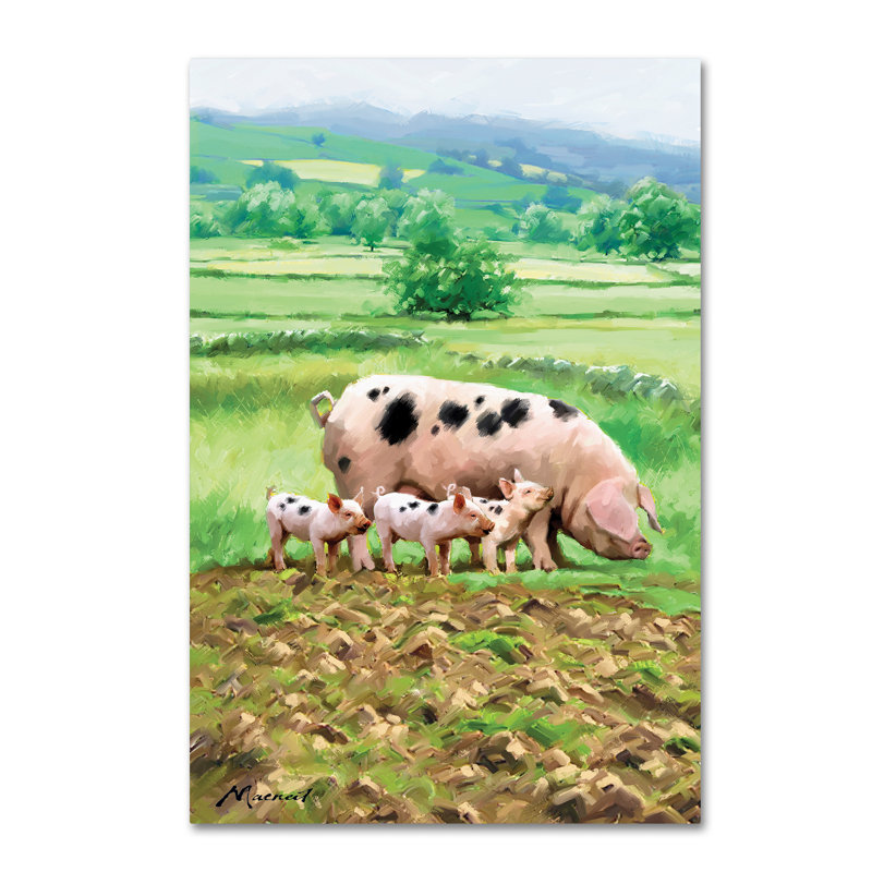 «Armand Piglets» par Armand, reproduction sur toile, H 19 po x l 12 po x P 2 po