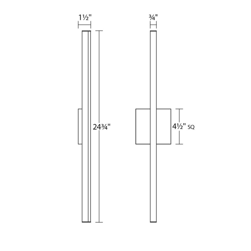Stix 1 - Light LED Bath Bar, Satin White
