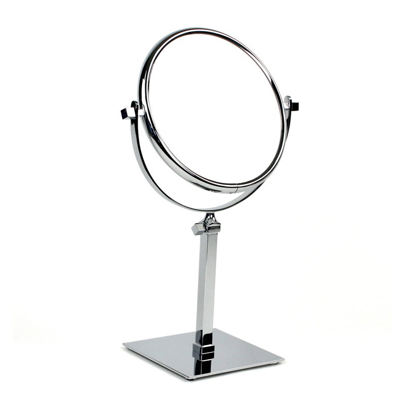 Miroir grossissant à double piédestal, Chrome
