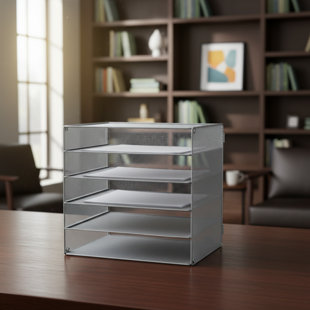 Organisateur de dossiers en maille à 5 compartiments, trieur de papier de bureau, adapté au bureau, à la maison et à l'école