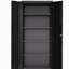 Armoire de rangement en métal 72 po H, armoire verrouillable en acier à outils noir avec portes et 4 tablettes, grands classeurs pour systèmes de rangement de garage, classeur verrouillable pour bureau personnel, salle de classe / garde-manger