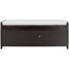 Banc de rangement avec 3 portes en forme de volet, banc à chaussures avec coussin amovible et espace de rangement caché-2018933109