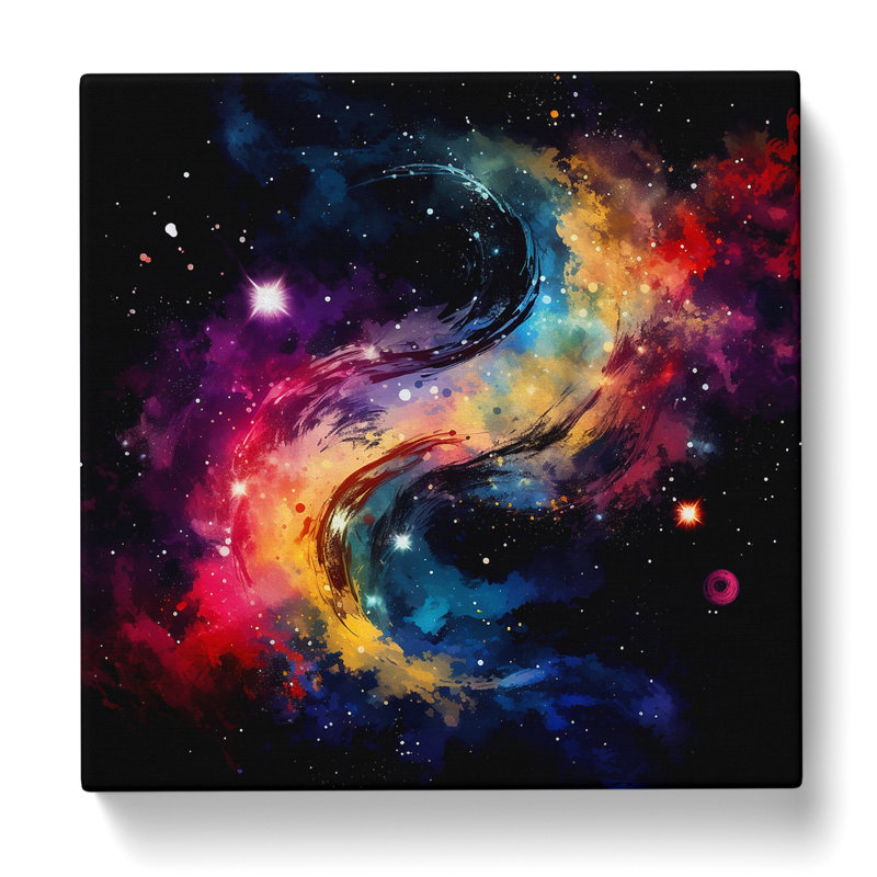 Galaxy Graphic Art - Wrapped Canvas, 35cm H x 35cm W x 3cm D