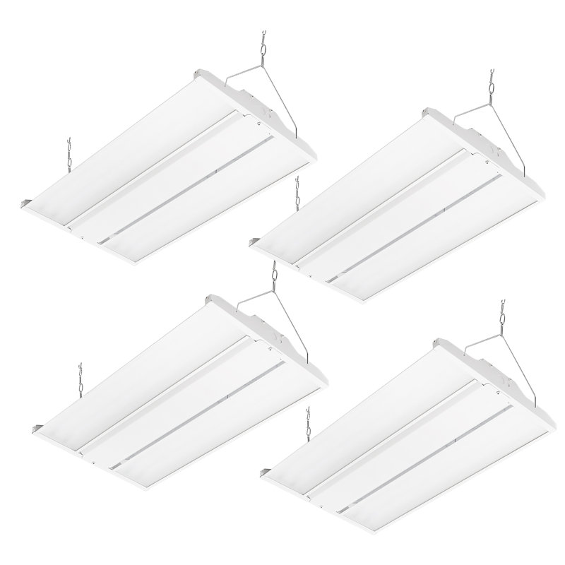 Dimmable Rectangle High Bay Ceiling Light, 4 PACK