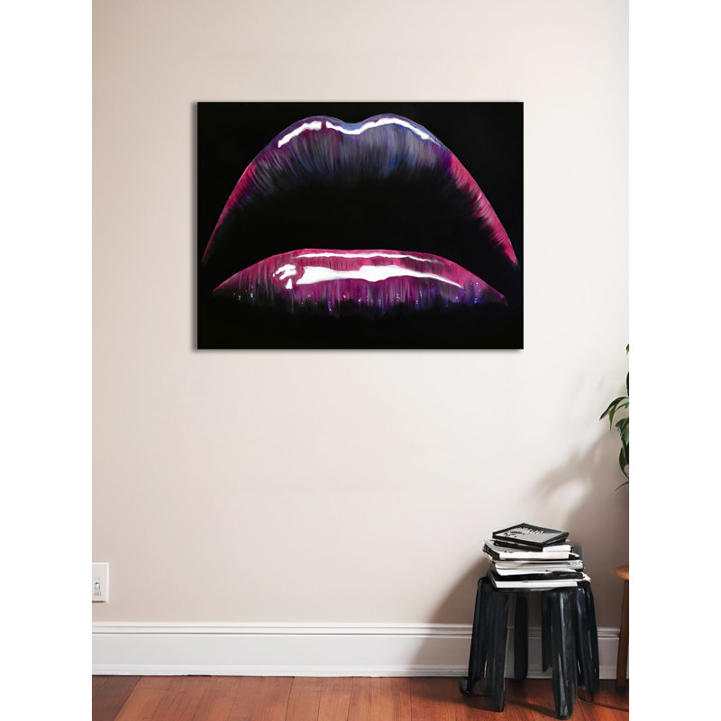 «Juppy Lips», impression sur toile tendue, H 24 po x l 32 po x P 1,5 po