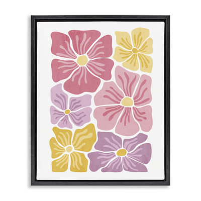 Pastel Hued Flower Blossoms Floating Frame, design by Kim Allen