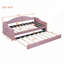 Lit de jour simple rembourré capitonné avec couchette, canapé-lit en velours avec ports USB et ports de charge de type C, aucun sommier nécessaire, rose-1537259020