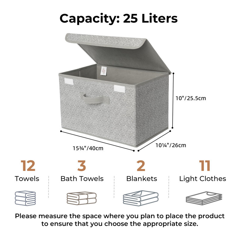 Rebrilliant Fabric Storage Bag, Grey