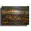 «The Old River» par Giuseppe Tour, art mural en métal doré, 16 po x 12 po-133533246