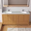 Meuble-lavabo double autoportant de 72 po avec comptoir en granit blanc Aura-1135900187-1135900186
