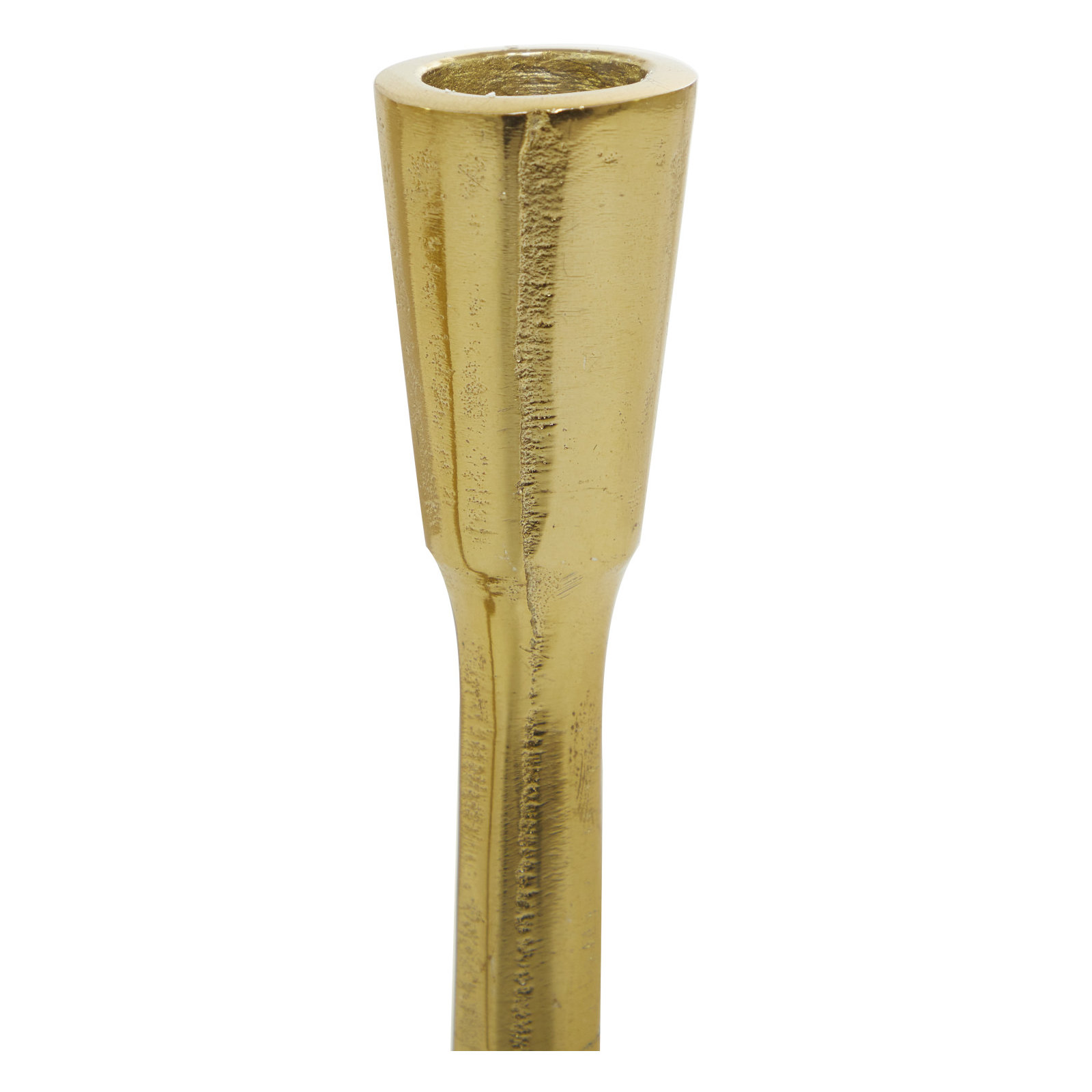 3 Piece Aluminum Tabletop Candlestick Set, Gold