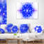 Motif bleu - coussin abstrait imprimé