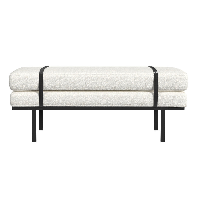 Arrison Upholstered Bench, Cream Boucle