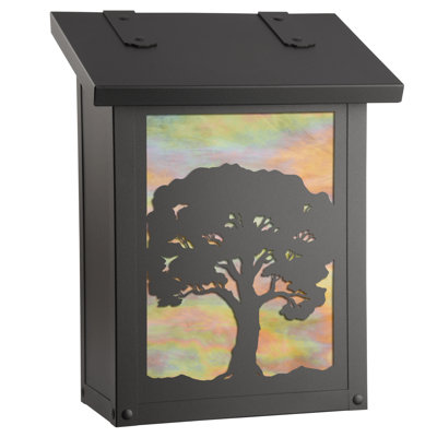 Boîte aux lettres murale verical chêne tree
