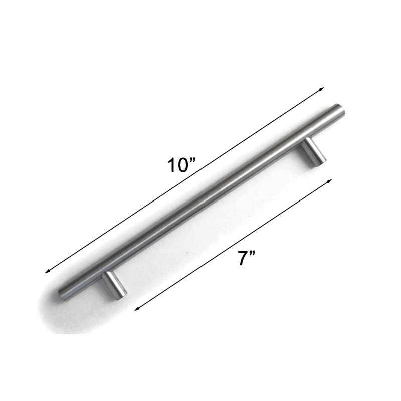 Poignée barre 8 1/2 po Solid Cabinet, Acier inoxydable, 7"