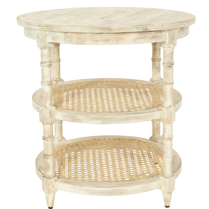 Cotterell Solid Wood End Table, Tan