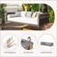 Balancelle de jardin simple minimaliste avec structure en bois d'acacia et design incliné - gris-129584780