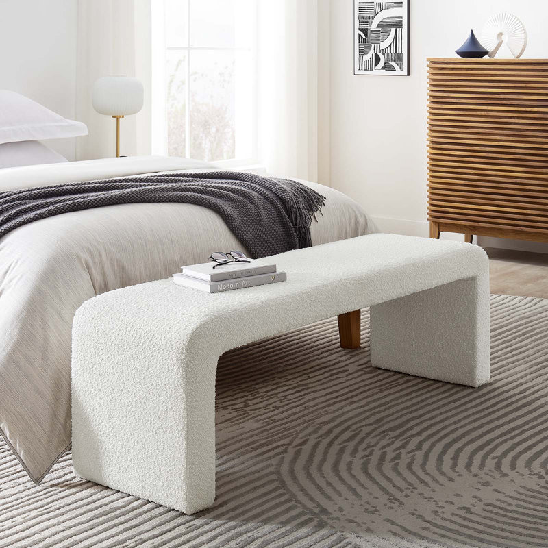 Banc rembourré Modway Simba Revolution Performance Fabrics®, Blanc
