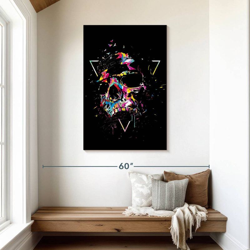 Crâne graphique Kerner, H 45 po x l 30 po