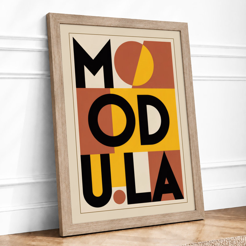Modula Typography - Print, A2 - 59.4 x 42.0 cm, Oak