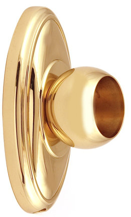 Arch Shower Rod Brackets, Polished Brass