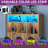  31.8" H X 39" W Cube Bookcase With Open Bookshelf Drawers & LED Lights
