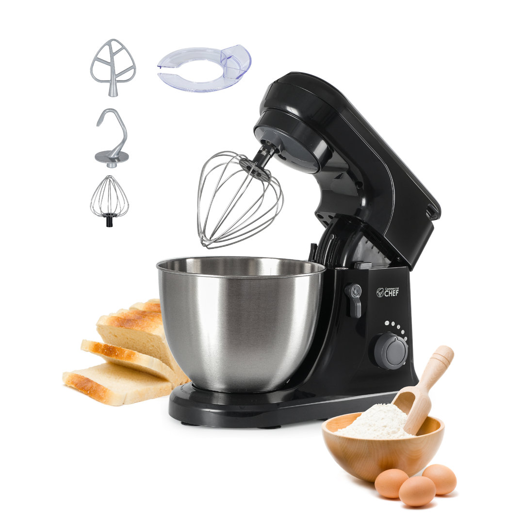 CHB Series Commercial Chef Electric Stand Mixer 4.7 Quart, 7 Speed Settings Commercial Chef