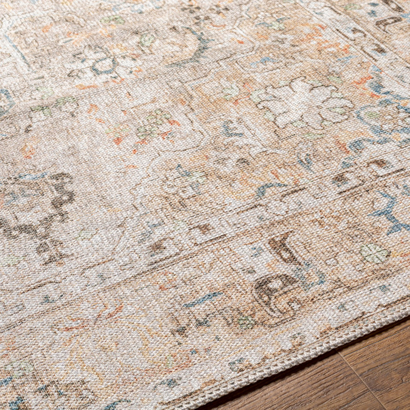 Kemer Machine Washable Traditionnal Boho Area Rug, Rectangle 200cm x 274cm