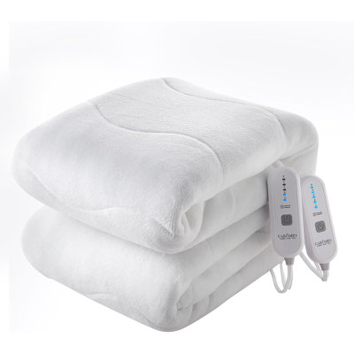 Surmatelas chauffant simple - chauffage rapide 5 réglages de chaleur et 10 heures de surmatelas électrique matelassé à arrêt automatique avec protection contre la surchauffe, simple 39 po x 75 po, blanc