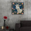 Art mural en verre épique «Goat» par Jennie Smallenbroek, 24 po x 24 po