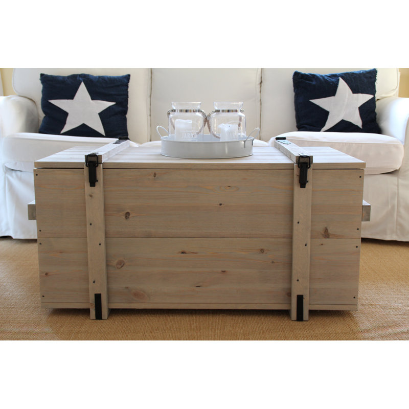 Lennon Solid Wood Coffee Table, 48cm H x 98cm W x 55cm D