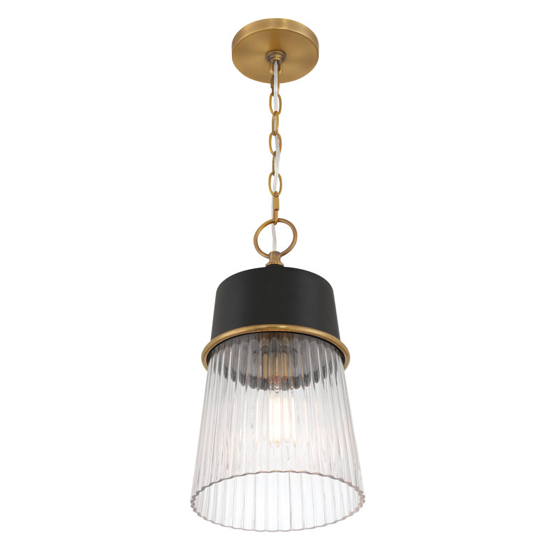 1 LIGHT PENDANT, 16.5" H X 9" W